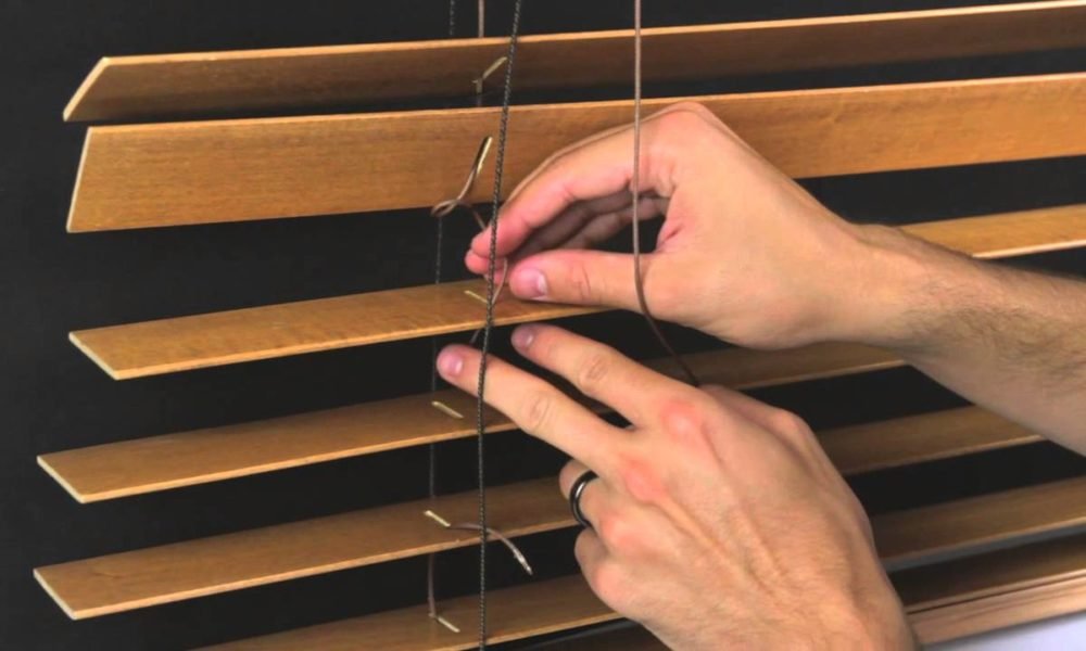 wooden blind repair service by window blnds shop dubai